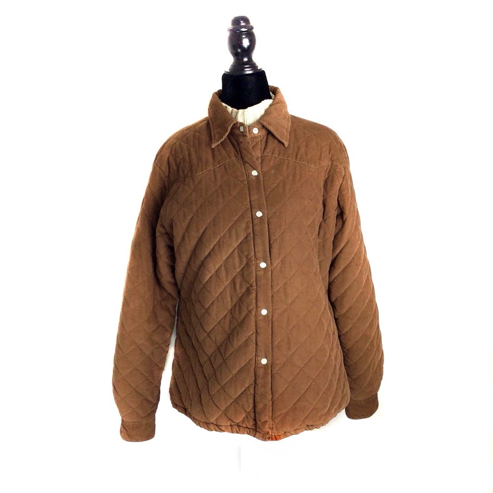 Cabela’s Corduroy Barn Coat Vintage Ladies size L Paisley Cotton Quilted Lining